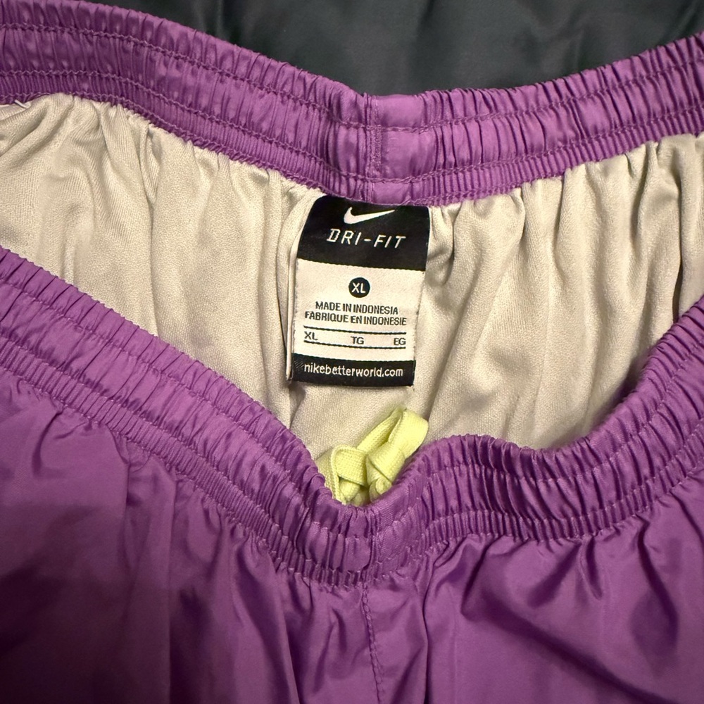 Nike Dri-Fit mid-2000s Women's Purple, Pink, and neon green Athletic Shorts - Picture 2 of 3